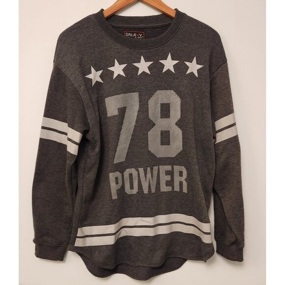 Galaxy‎ By Harvick Sweatshirt "Power 78" Gray Charcoal Medium - Picture 2 of 9